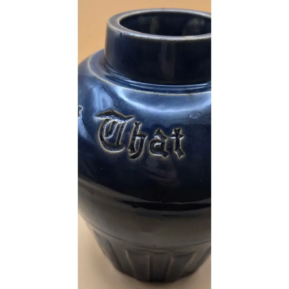 VTG Atmore's Cobalt Bue Stoneware Crock Pre-Loved Condition